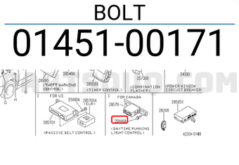 Nissan 0145100171 BOLT