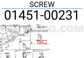 Nissan 0145100231 SCREW