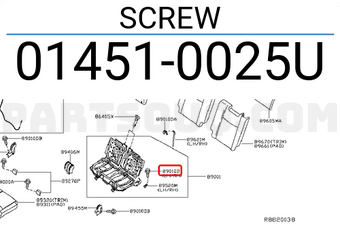 Nissan 014510025U SCREW