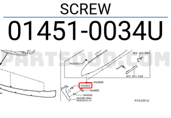 Nissan 014510034U SCREW