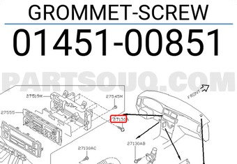 Nissan 0145100851 GROMMET-SCREW