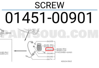 Nissan 0145100901 SCREW