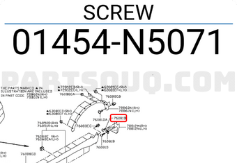 Nissan 01454N5071 SCREW