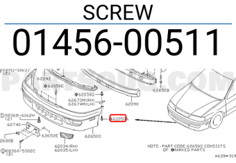 Nissan 0145600511 SCREW