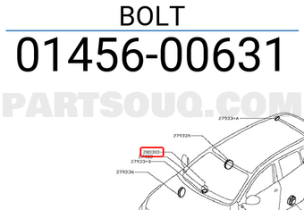 Nissan 0145600631 BOLT