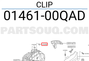 Nissan 0146100QAD CLIP