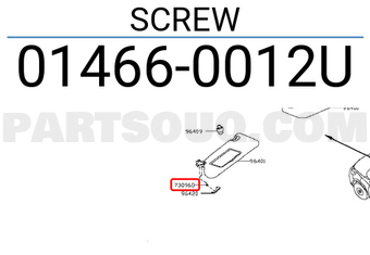 Nissan 014660012U SCREW