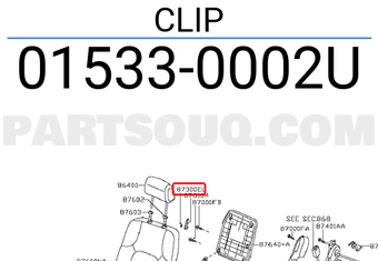 Nissan 015330002U CLIP