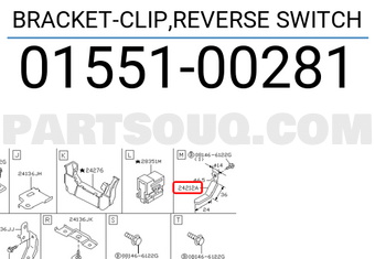 Nissan 0155100281 BRACKET-CLIP,REVERSE SWITCH