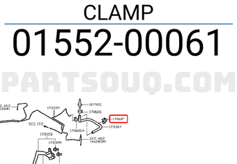 Nissan 0155200061 CLAMP