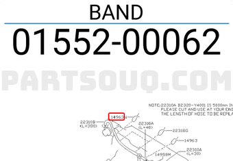 Nissan 0155200062 BAND