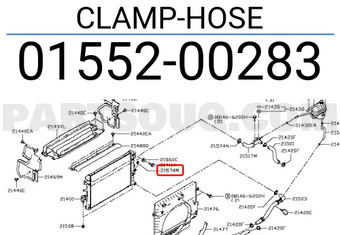 Nissan 0155200283 CLAMP-HOSE