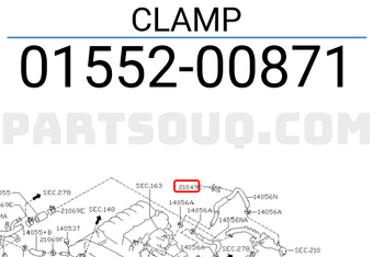 Nissan 0155200871 CLAMP