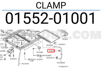 Nissan 0155201001 CLAMP