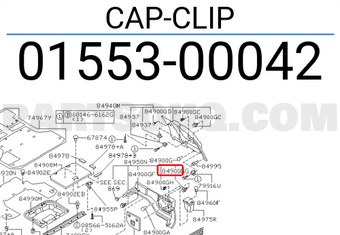 Nissan 0155300042 CAP-CLIP