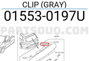 Nissan 015530197U CLIP (GRAY)