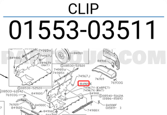 Nissan 0155303511 CLIP