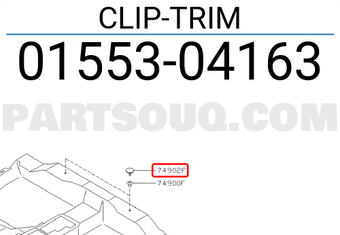 Nissan 0155304163 CLIP-TRIM