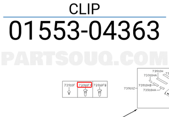 Nissan 0155304363 CLIP