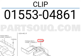 Nissan 0155304861 CLIP