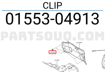 Nissan 0155304913 CLIP