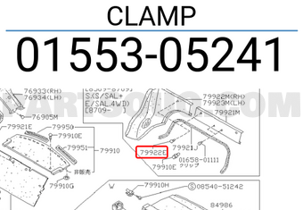 Nissan 0155305241 CLAMP