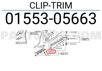 Nissan 0155305663 CLIP-TRIM