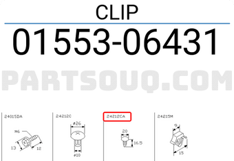 Nissan 0155306431 CLIP
