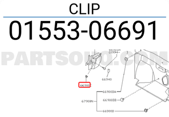 Nissan 0155306691 CLIP