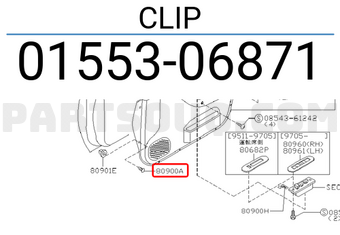 Nissan 0155306871 CLIP