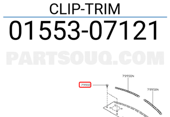 Nissan 0155307121 CLIP-TRIM