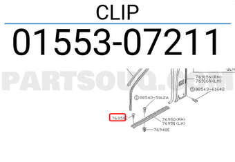 Nissan 0155307211 CLIP
