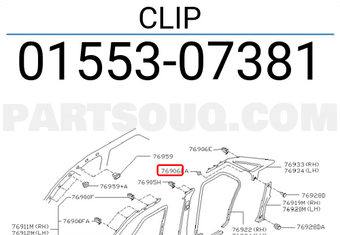 Nissan 0155307381 CLIP