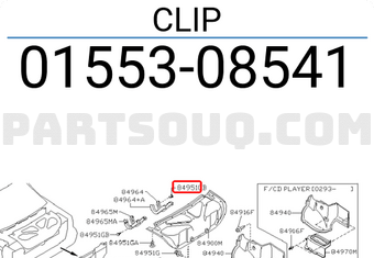 Nissan 0155308541 CLIP