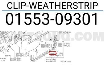 Nissan 0155309301 CLIP-WEATHERSTRIP