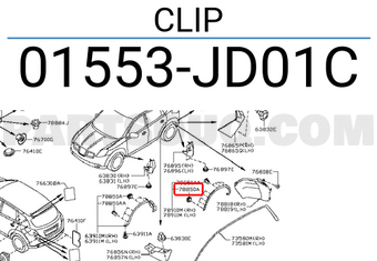 Nissan 01553JD01C CLIP