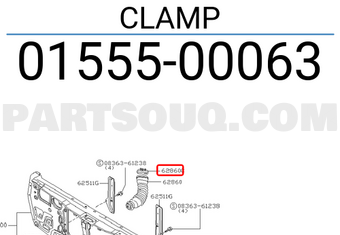 Nissan 0155500063 CLAMP