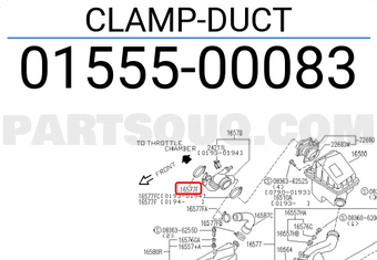 Nissan 0155500083 CLAMP-DUCT