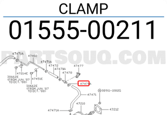 Nissan 0155500211 CLAMP