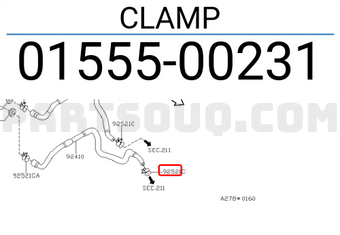 Nissan 0155500231 CLAMP