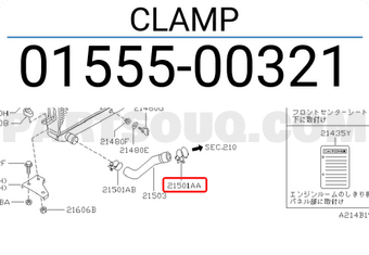 Nissan 0155500321 CLAMP