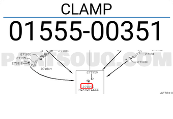 Nissan 0155500351 CLAMP