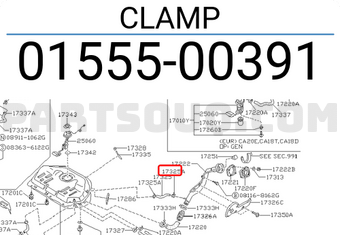 Nissan 0155500391 CLAMP
