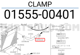Nissan 0155500401 CLAMP
