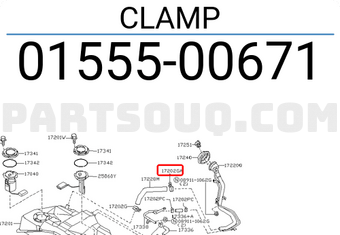 Nissan 0155500671 CLAMP