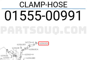 Nissan 0155500991 CLAMP-HOSE