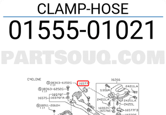 Nissan 0155501021 CLAMP-HOSE