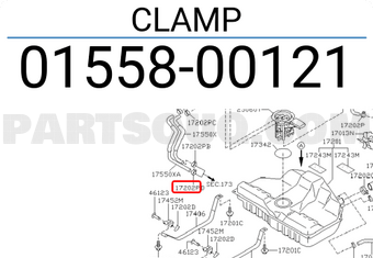 Nissan 0155800121 CLAMP