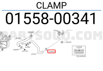 Nissan 0155800341 CLAMP