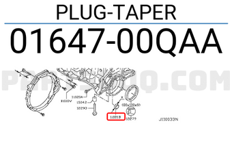 Nissan 0164700QAA PLUG-TAPER